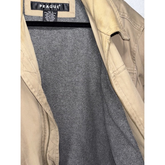 Prague Men's Utility Bomber Jacket  100% Cotton Lined Workwear - Picture 9 of 13